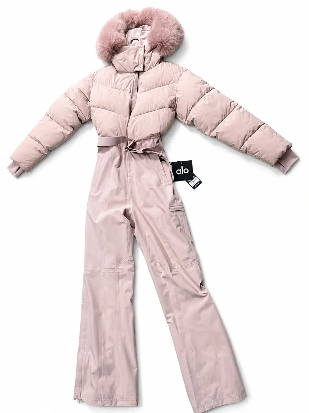 ALO Pink Champagne Polar Star Ski Suit M